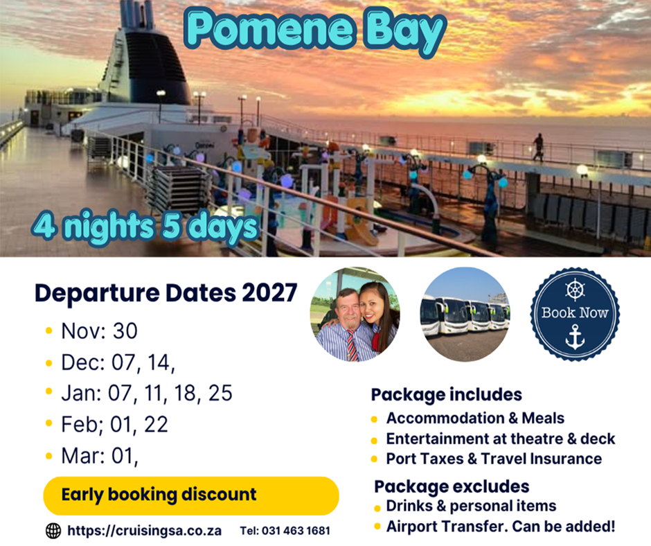 Pomene Bay Departure Dates 2027